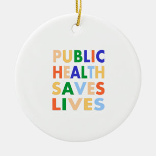 Publiek Health Saves Lives Keramisch Ornament
