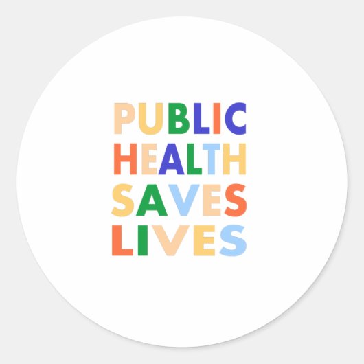 Publiek Health Saves Lives Ronde Sticker (Voorkant)