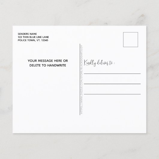 Publiek kerstfeest met blauwe lijn (Achterkant)