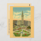  publiek plein Cleveland Ohio Briefkaart (Voorkant / Achterkant)