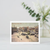 Publiek plein, Lima, Vintage Ohio Briefkaart (Staand voorkant)