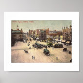 Publiek plein, Lima, Vintage Ohio Poster (Voorkant)