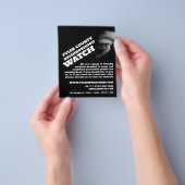 Publiek Uitzicht, buurtgemeenschap Watch Advertent Flyer (Hand)