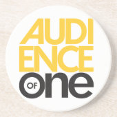 Publiek van één zandsteen onderzetter (Voorkant)