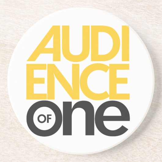 Publiek van één zandsteen onderzetter (Voorkant)