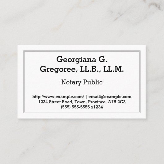  publiek Visitekaartje (Voorkant)