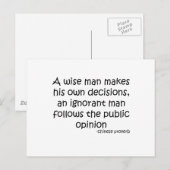 Publieke opiniepeiling briefkaart (Voorkant / Achterkant)