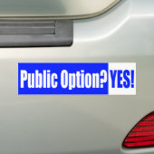 Publieke Optie? Ja! Bumpersticker (Op auto)