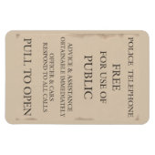 Publieke politie-telefooncel magneet (Horizontaal)