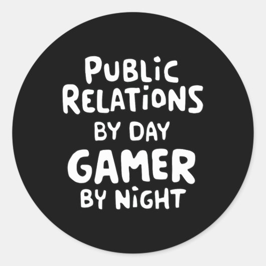 Publieke relaties ronde sticker (Voorkant)