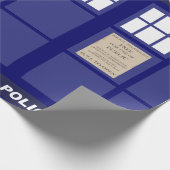 Publieke telefooncel van politie cadeaupapier (Hoek)