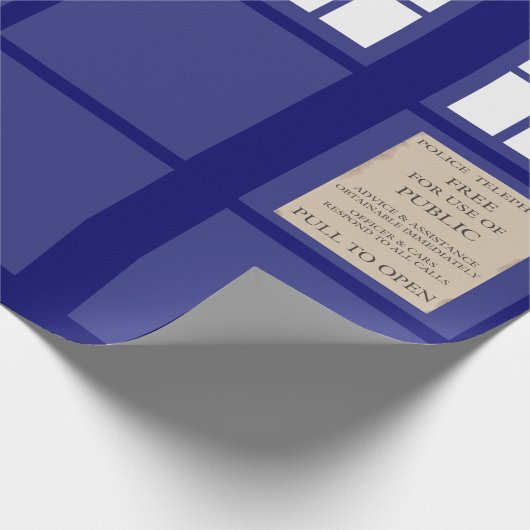 Publieke telefooncel van politie cadeaupapier (Hoek)