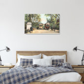 Publieke tuin ingang naar metro canvas afdruk (Insitu (Slaapkamer))