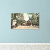 Publieke tuin ingang naar metro canvas afdruk (Insitu (Houten vloer))