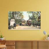 Publieke tuin ingang naar metro canvas afdruk (Insitu (Woonkamer))