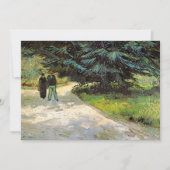 Publieke tuin met paar door Vincent van Gogh Kaart (Voorkant)