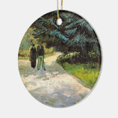 Publieke tuin met paar door Vincent van Gogh Keramisch Ornament (Links)