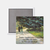 Publieke tuin met paar door Vincent van Gogh Magneet (Voorkant / Achterkant)