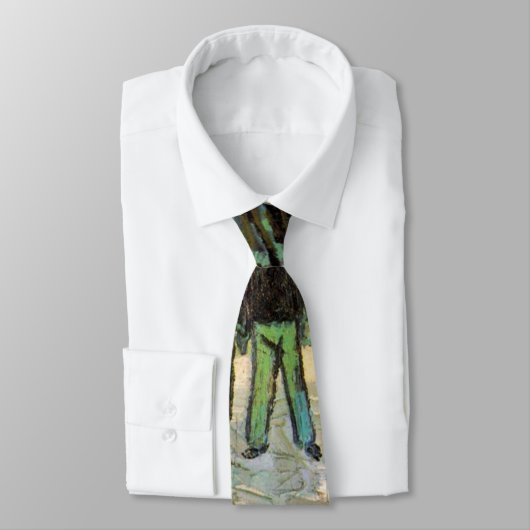 Publieke tuin met paar door Vincent van Gogh Stropdas (Gebonden)