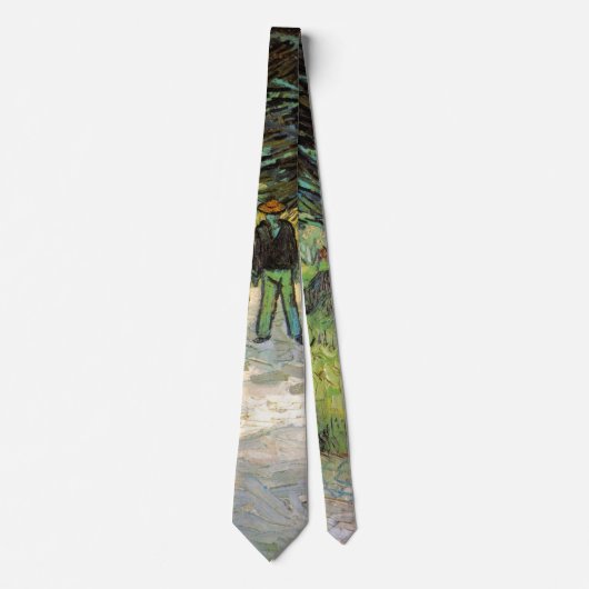 Publieke tuin met paar door Vincent van Gogh Stropdas (Voorkant)