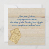 Publikatieuitnodiging voor Passover Seder-makerspa Kaart (Achterkant)