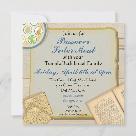 Publikatieuitnodiging voor Passover Seder-makerspa Kaart (Voorkant)