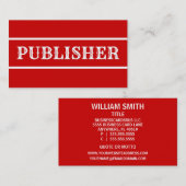 Publisher-Visitekaartje Visitekaartje (Voorkant / Achterkant)