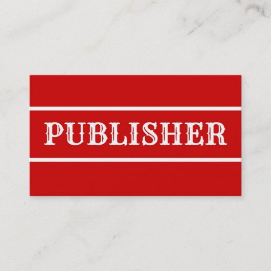 Publisher-Visitekaartje Visitekaartje (Voorkant)