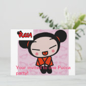 Pucca-uitnodigingen Kaart (Staand voorkant)