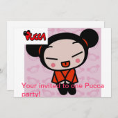 Pucca-uitnodigingen Kaart (Voorkant / Achterkant)