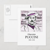 Puccini Briefkaart (Voorkant / Achterkant)