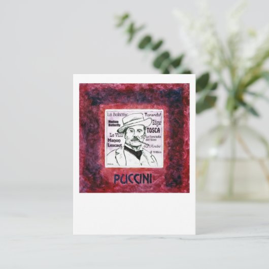 Puccini-briefkaart Briefkaart (Staand voorkant)