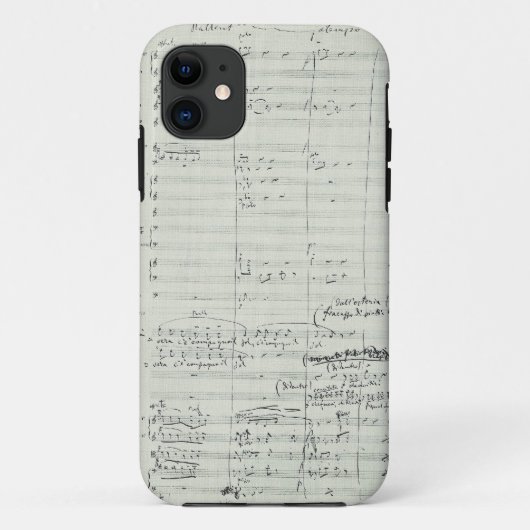 Puccini Opera La Bofoome Music Manuscript Excerpt Case-Mate iPhone Case (Achterkant)
