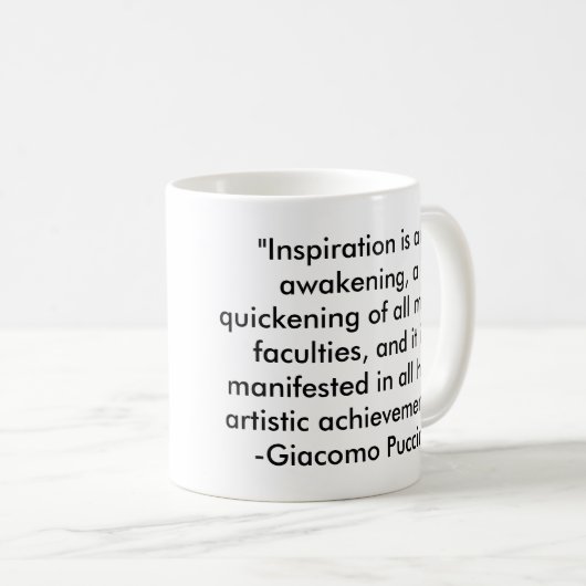 Puccini Quote Koffiemok (Voorkant rechts)