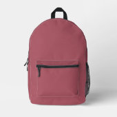 Puce Color Backpack Bedrukte Rugzak (Voorkant)