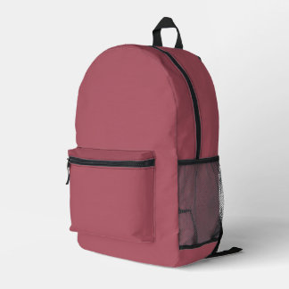 Puce Color Backpack Bedrukte Rugzak