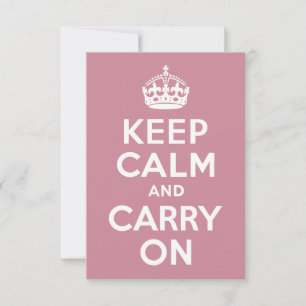 Puce Keep Calm en Carry on