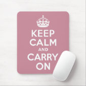 Puce Keep Calm en Carry on Muismat (Met muis)