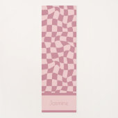 Puce Pink Checkered Yogamat (Voorkant)
