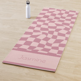 Puce Pink Checkered Yogamat