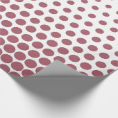 Puce Polka Dot Modern White Cadeaupapier (Hoek)