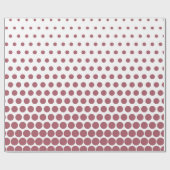 Puce Polka Dot Modern White Cadeaupapier (Vlak)