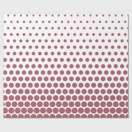 Puce Polka Dot Modern White Cadeaupapier (Vlak)