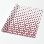 Puce Polka Dot Modern White Cadeaupapier (Uitgerold)
