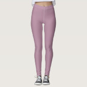 Puce Solid Blank Color Leggings (Voorkant)