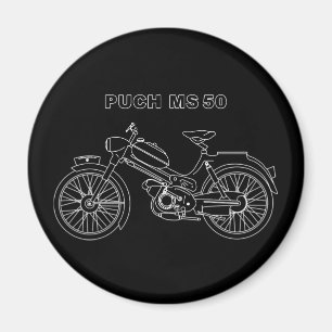 PUCH MS 50 Oostenrijkse Motor Scooter Blauwdruk Magneet
