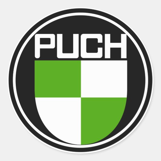 Puch Vanagon Syncro T3 Logo Ronde Sticker (Voorkant)