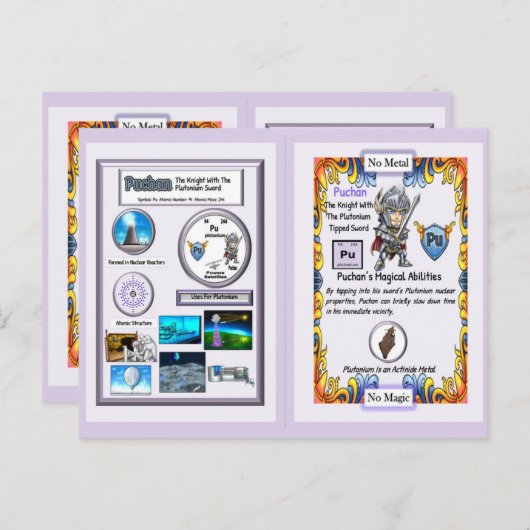 Puchan - Ridder Plutonium Zwaard Briefkaart (Voorkant / Achterkant)