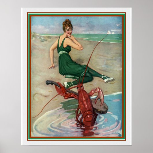 Puck 1914 "Lobster Serenade" 16 x 20 Poster (Voorkant)