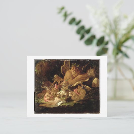 Puck and Fairies, uit 'A Midzomer Night's Dream' Briefkaart (Staand voorkant)